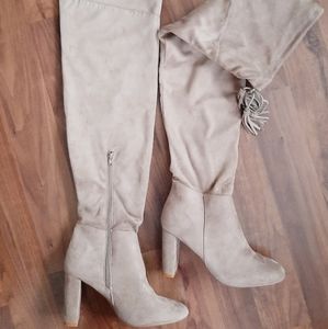 Thigh High Brown Boots by Qupid
